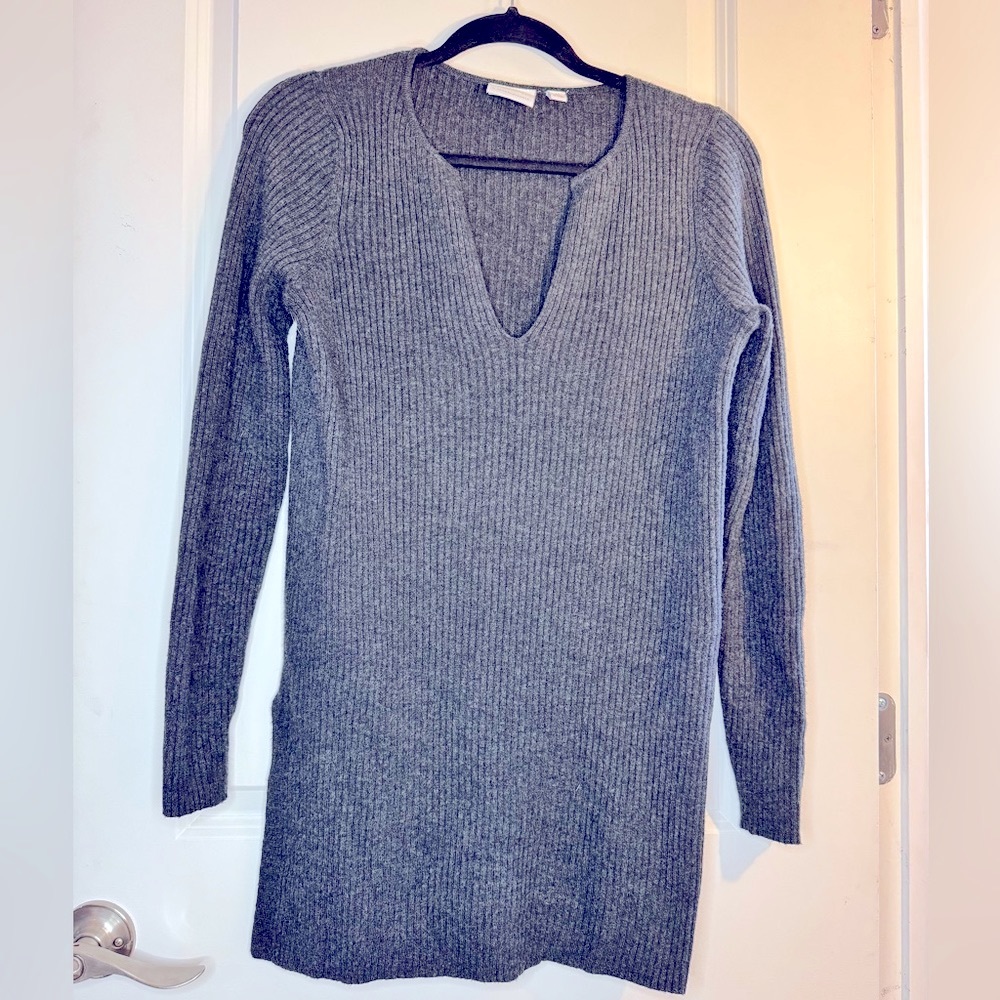 Gray Wool Tunic Dress